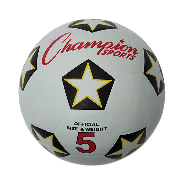 Champion Sports Rubber Soccer Balls - Pack of 3